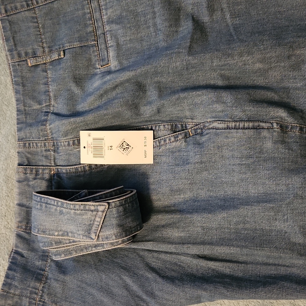 Ralph Lauren pleated/paperbag cotton denim shorts - Picture 5 of 7